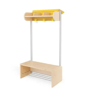 Garderoobikapp 3 kollane